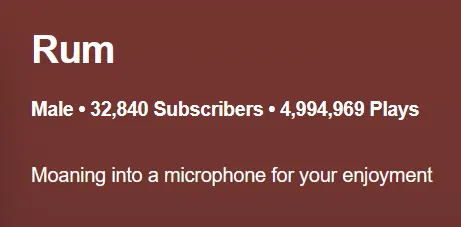 Rum's almost at 5 million plays!