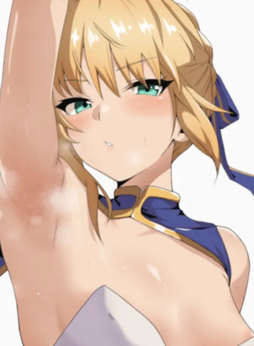 Saber's flexing the armpit [Fate series] (Neinlol)
