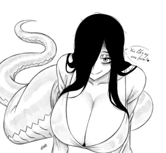 Sadako as a serpant. Snakeako