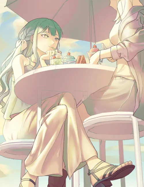 Sakiko and Uika on a date [BanG Dream!] (puni_0626)