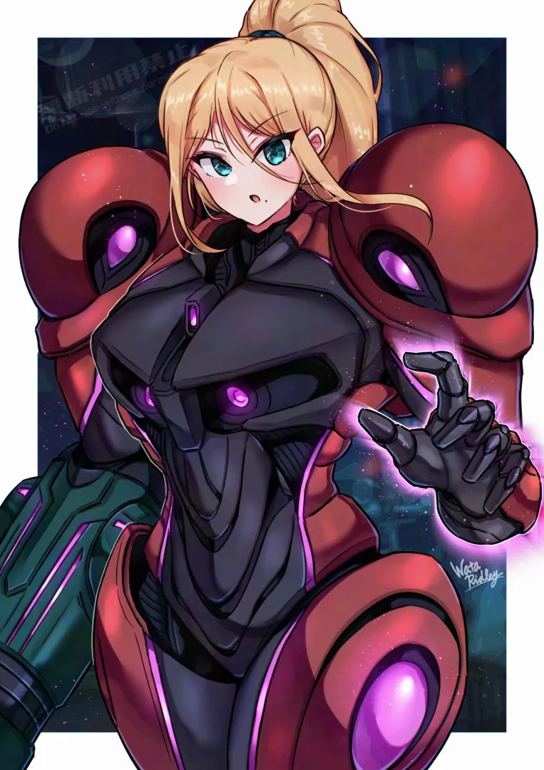 Samus in her new armor. Anyone else find Samus just as sexy fully armored as she is naked or in her zero suit? (Wata_Ridley)