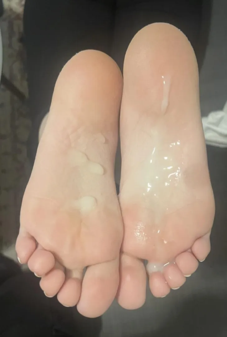 Saturday Morning Cum on Petite Soles ☀️ 