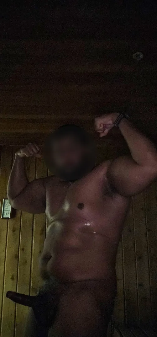 Sauna sweat at the gym