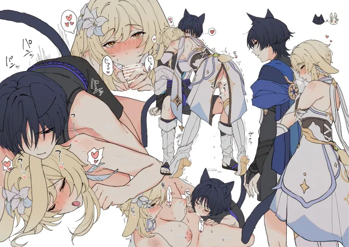 Scaramouche/Lumine (ScaraLumi) NSFW by @Nan