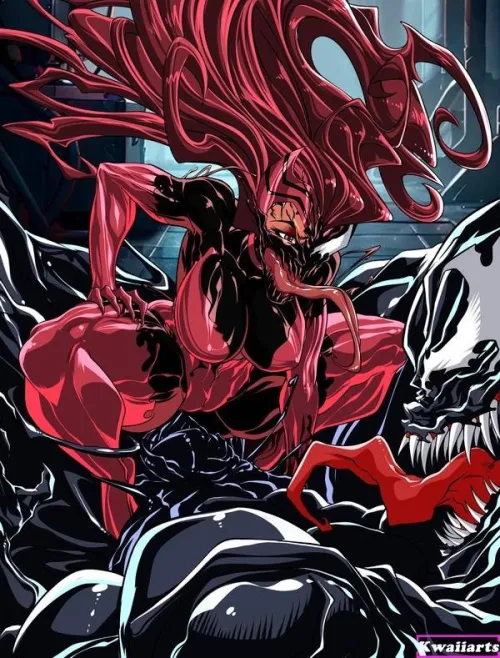 Scarlet Witch vs Venom (kwaiiarts)