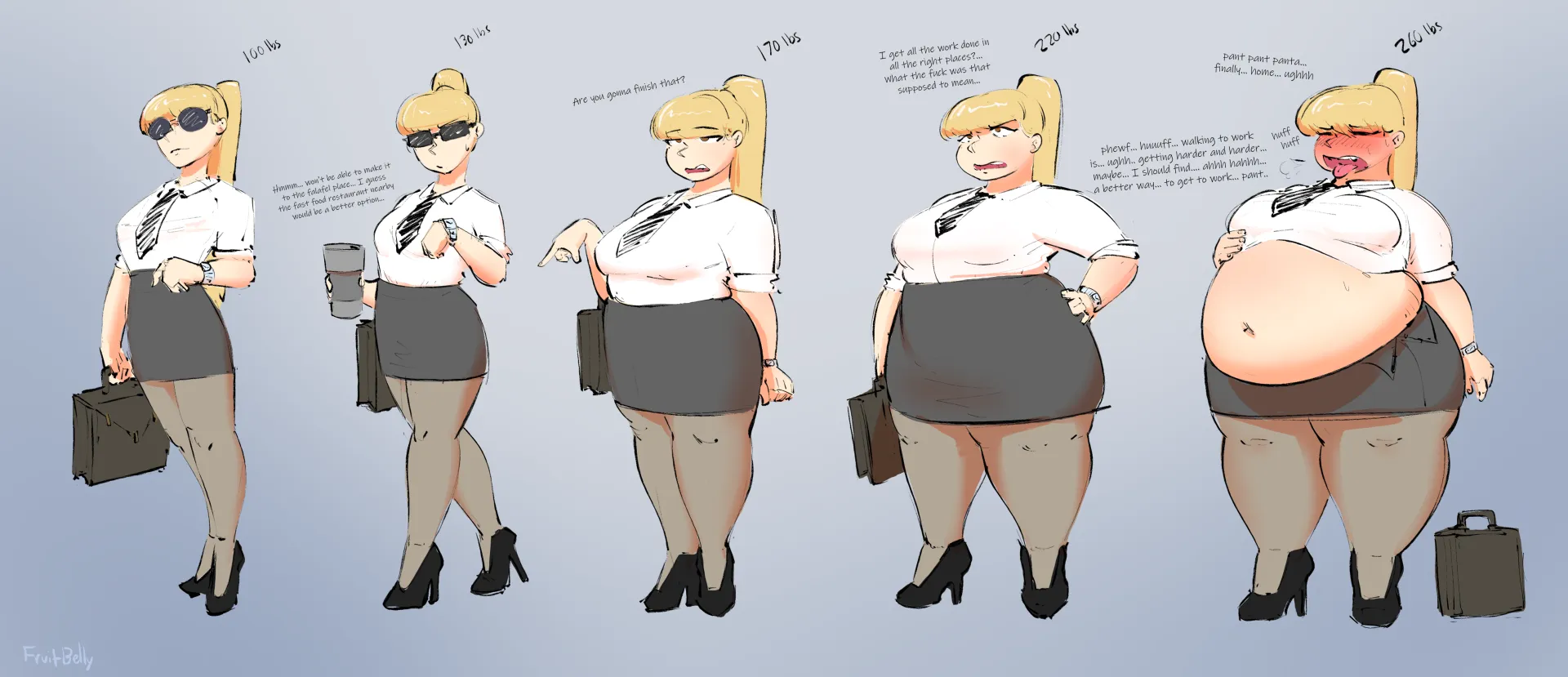 Secretary Weight Gain Sequence by FruitBelly