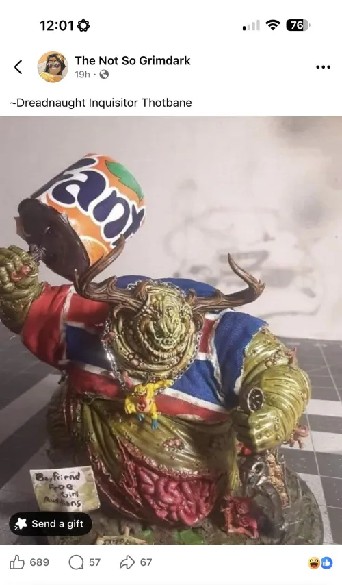 Seen on Facebook, The Greatest Unclean One…