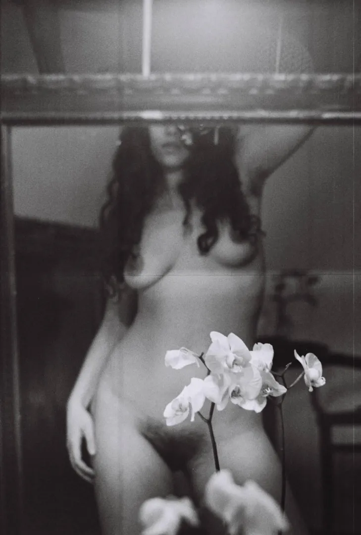 self portrait with orchid