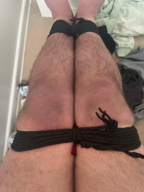 Selfbondage with a lock, realised I lost the key to the lock somewhere now I can’t escape