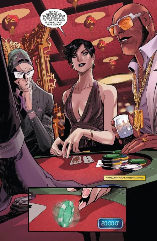 Selina enjoying poker [catwoman#9]