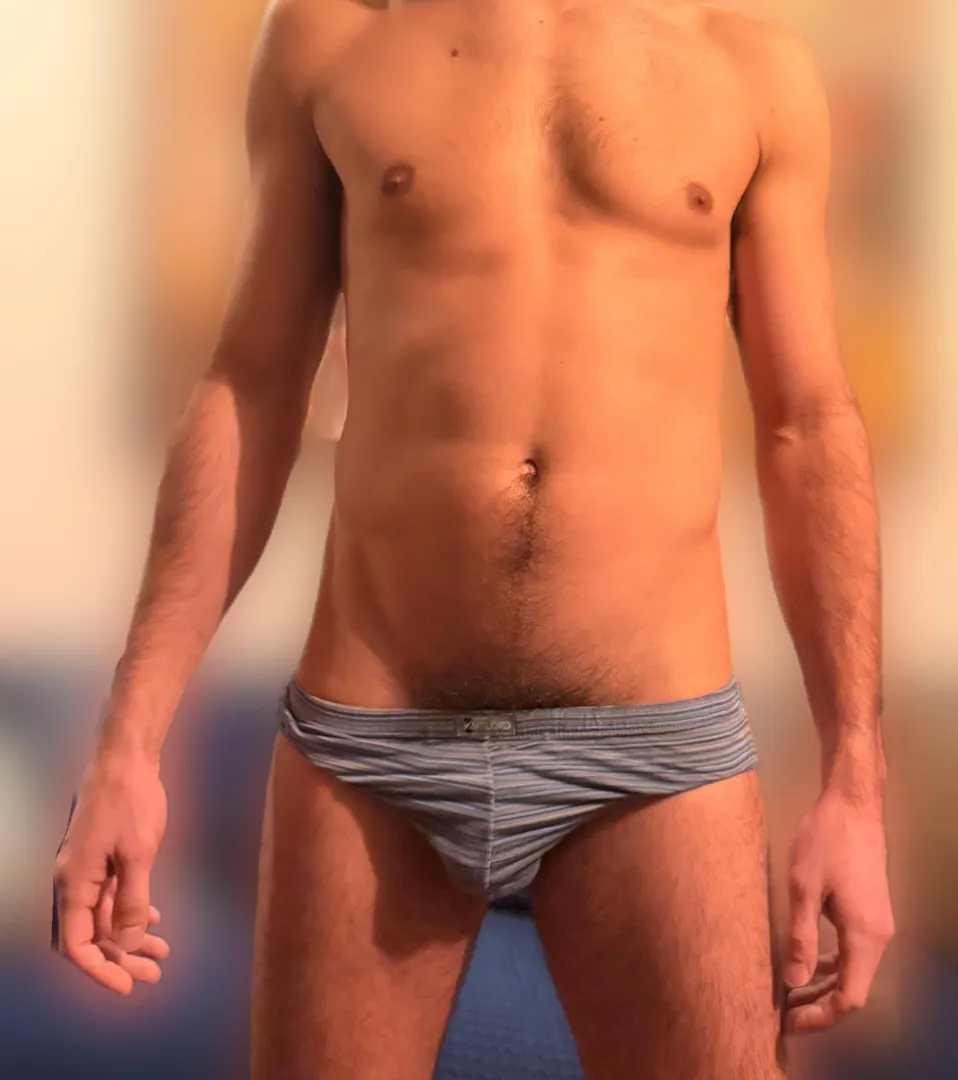 [selling] [$25] size small sweaty bikini briefs. Happy to spill a load in them for first time buyers.