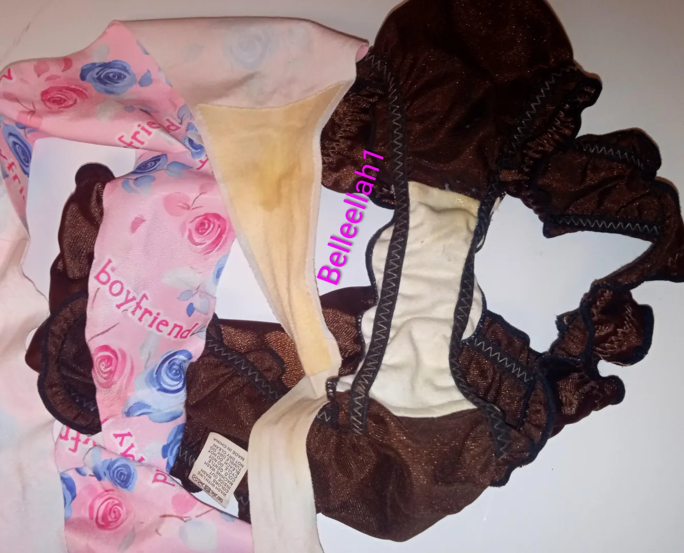 [selling] Laundry panties ready to ship! Each 3 days worn including playtime and workout. Message me to claim