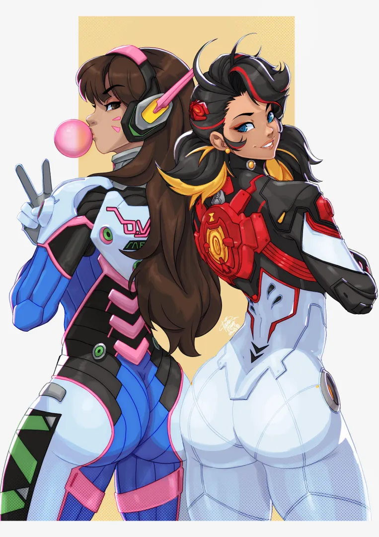 Sexy babes Peni and D.Va~