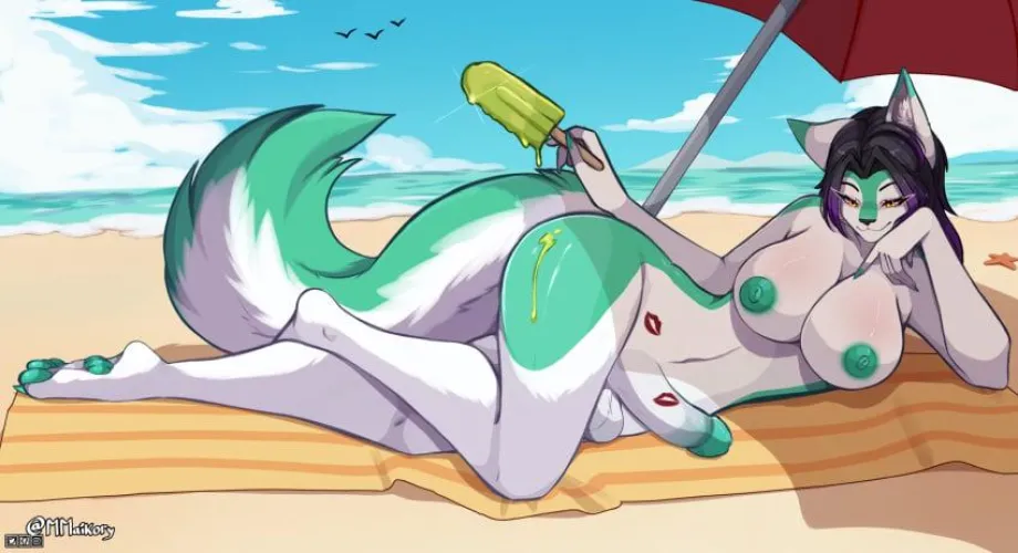 Sexy beach Kitty looking for more kisses - by mmaikory