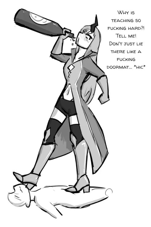 She got a rough job.