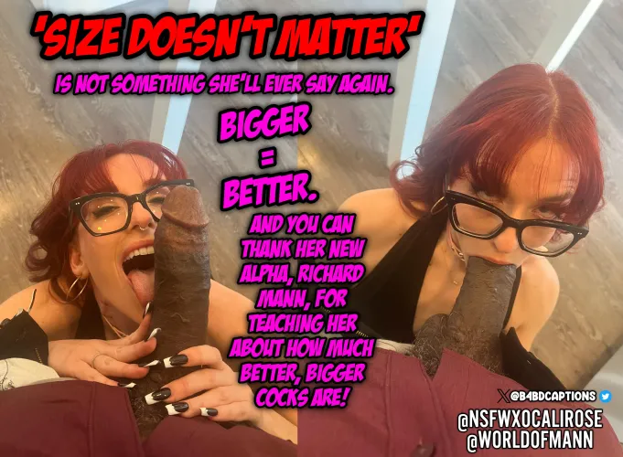 She knows that SIZE MATTERS!