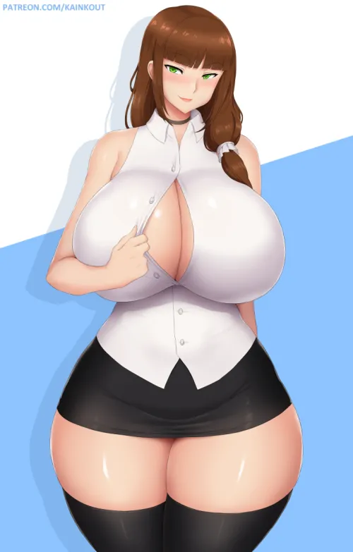 She lets you get a peek at her milkbags (kainkout)