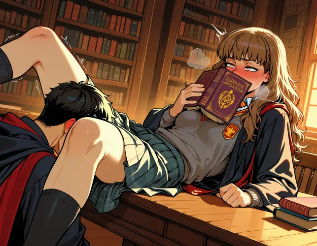 she spends more and more time at the library