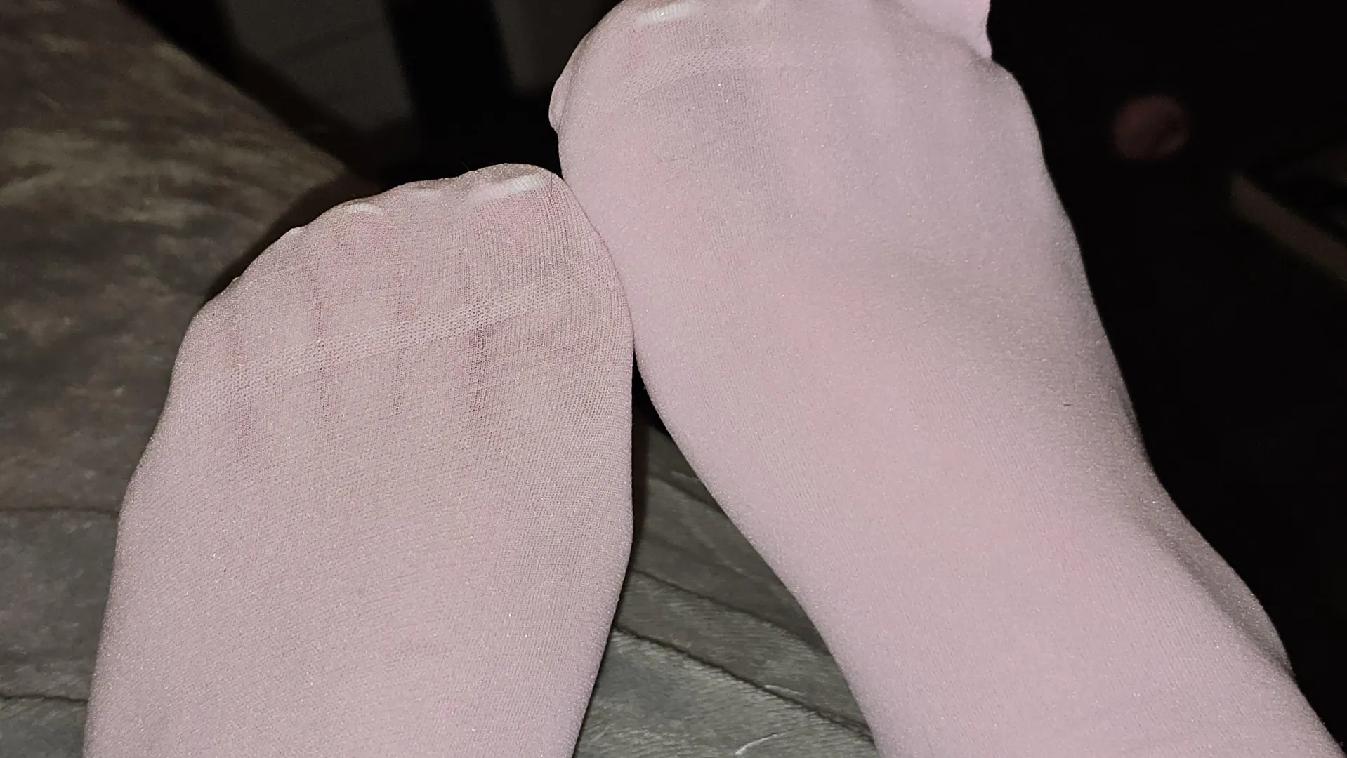 Sheer nylon socks over my perfectly manicured toes, making you weak yet?