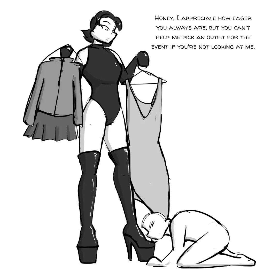 She's going to wear it over her current outfit.