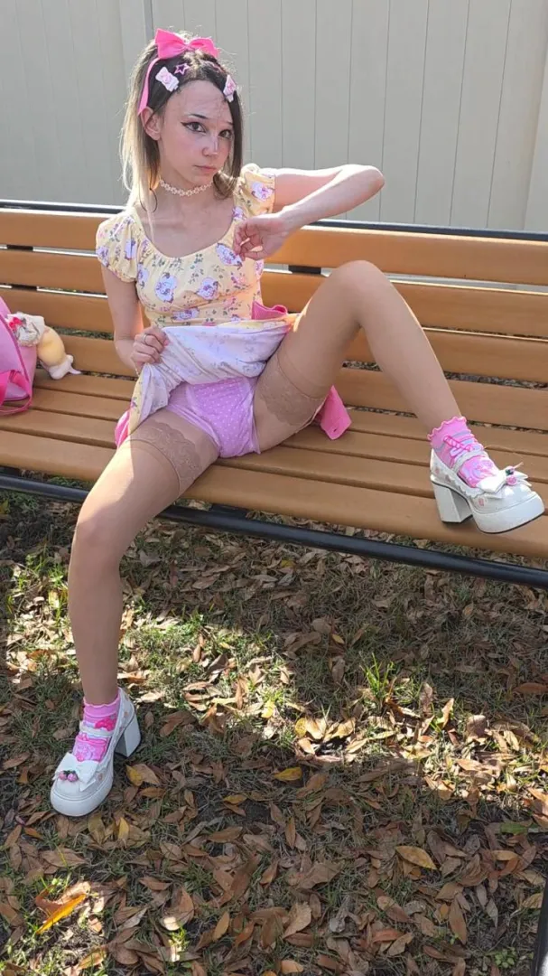 She's waiting for her bus 