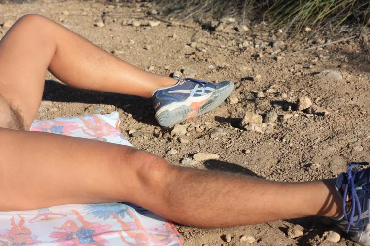 Showing off my leg hair (and a little more) outdoors