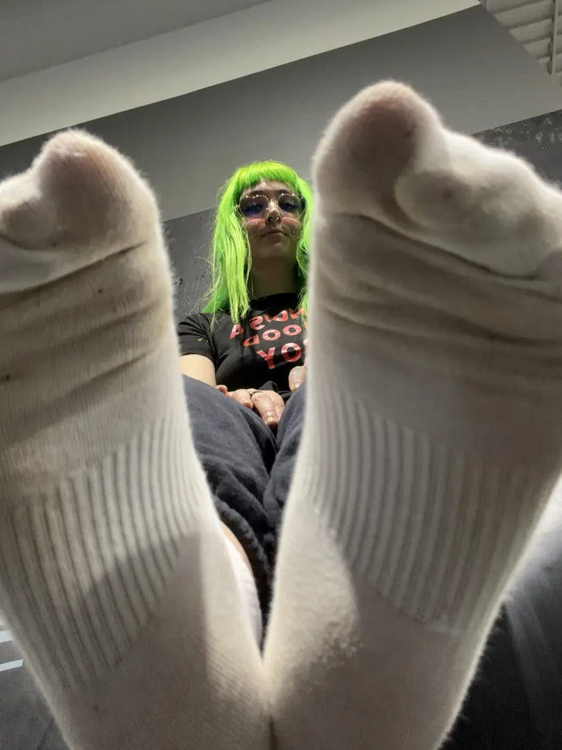 Showing them off AT the gym. They were soooo bad. I hope everyone around got a whiff