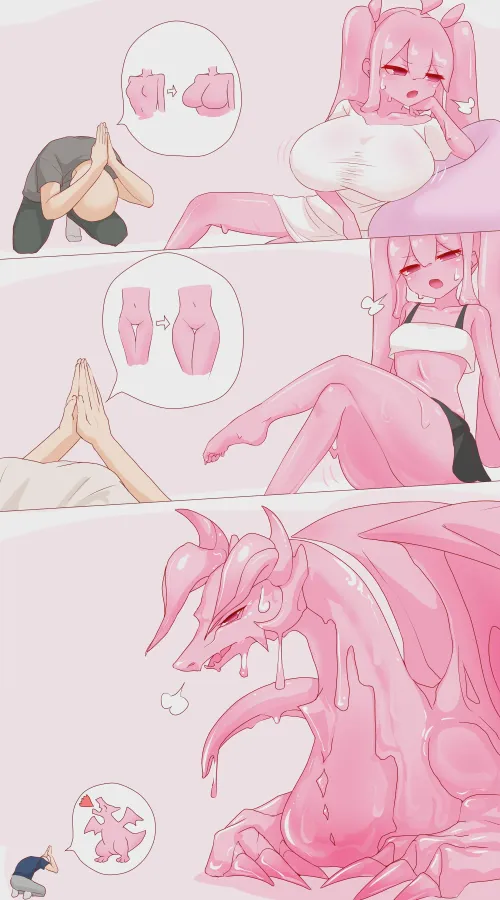 Slime girl can turn into anything you want (Artist: hikyou_takarasou)