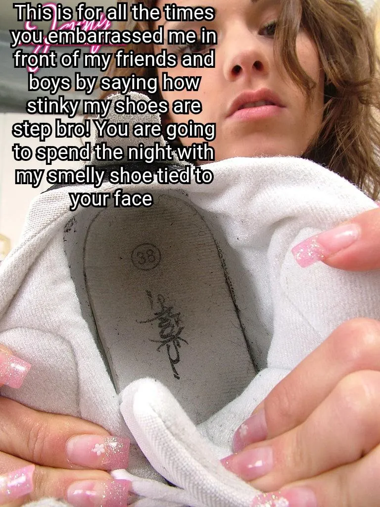 Smelly shoes femdom caption [femdom] [stinky shoes]