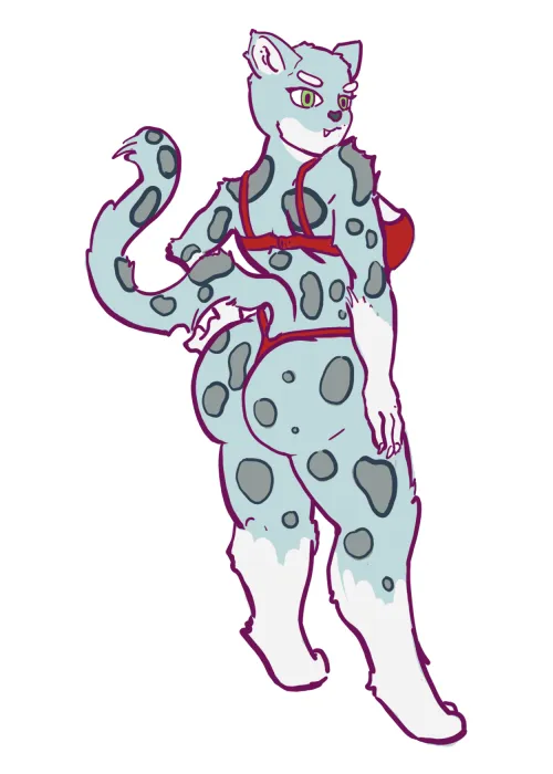 Snow leopard - drawn by me [F] (reptilian_boxer)