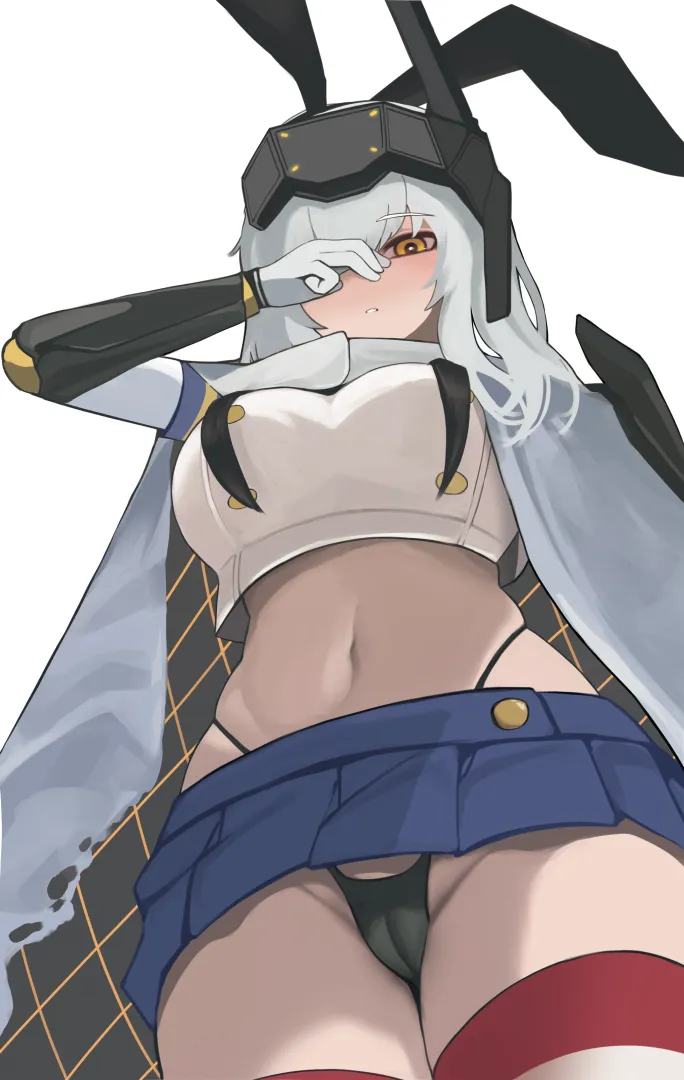 Snow White from Nikke in Shimakaze's outfit (yakii)