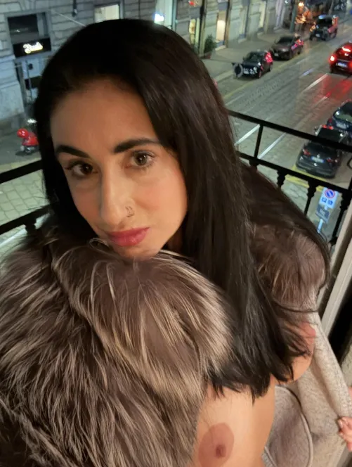 Some Fun Titty Flashing on the deck. Hopefully those below enjoyed the show.