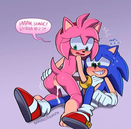 Sonic cums inside Amy... Again... [Aribujitos]