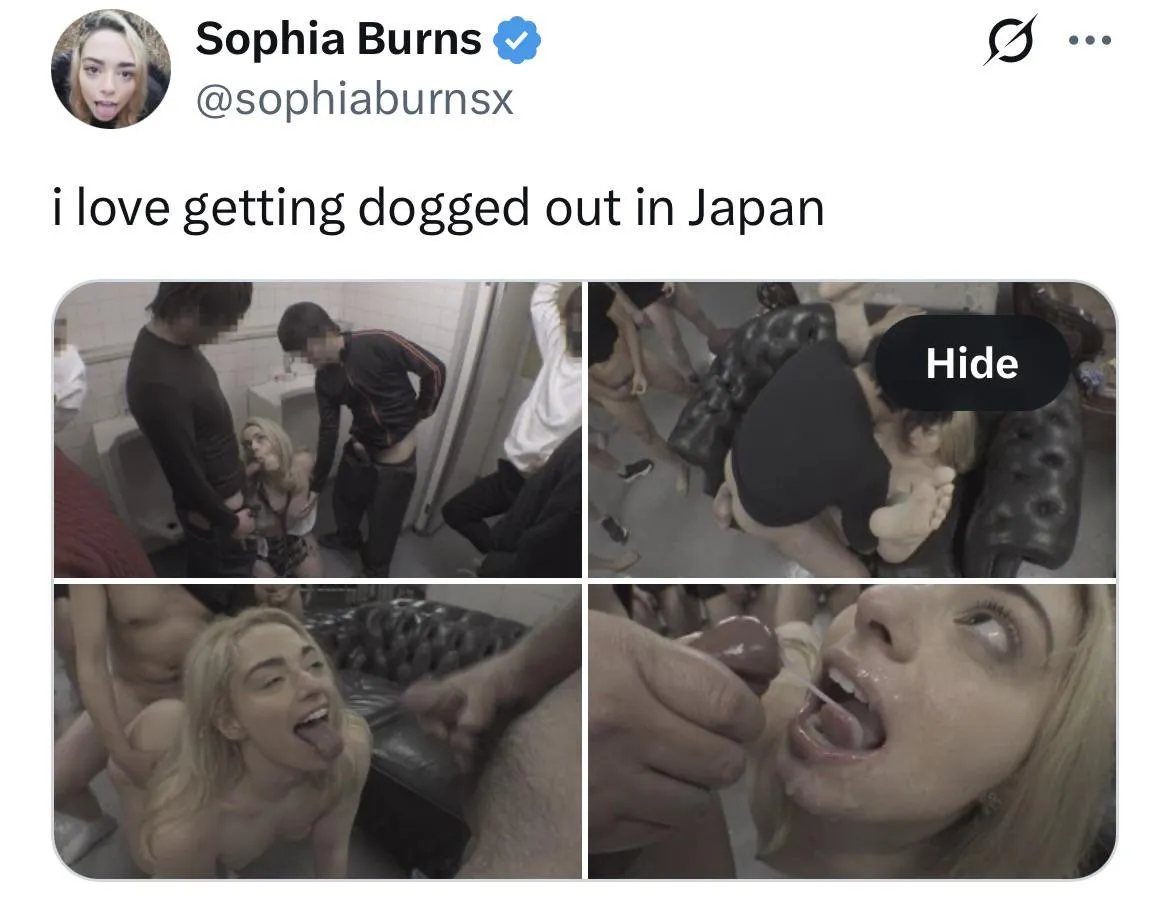 Sophia burn’s travels to Japan for dick