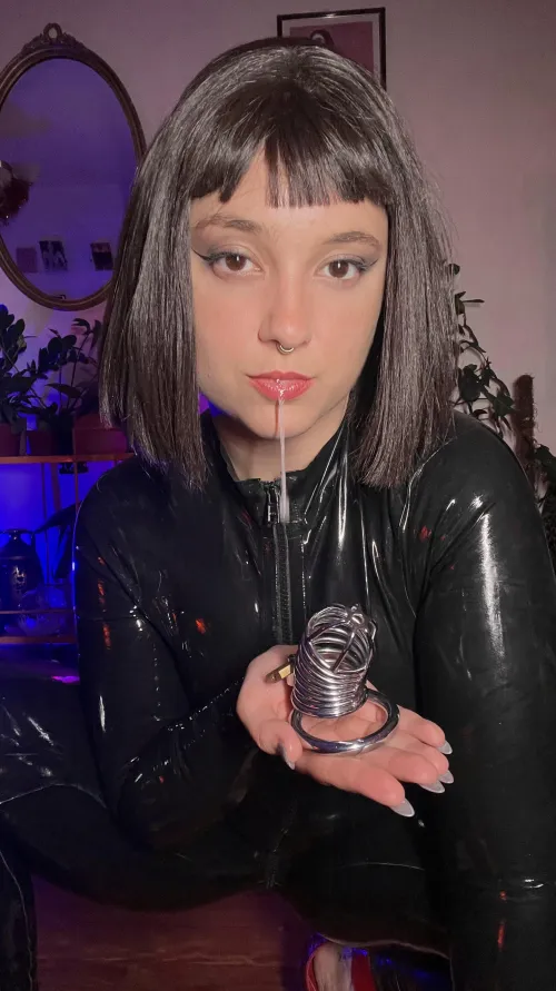 Special dessert. Lay down and open your mouth!