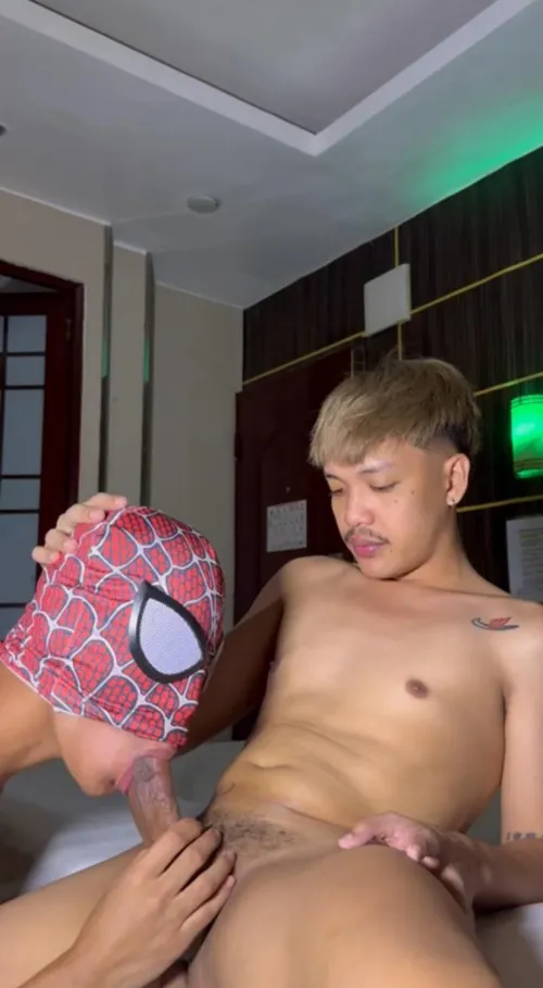 Spiderman helped me so in return, I made him happy