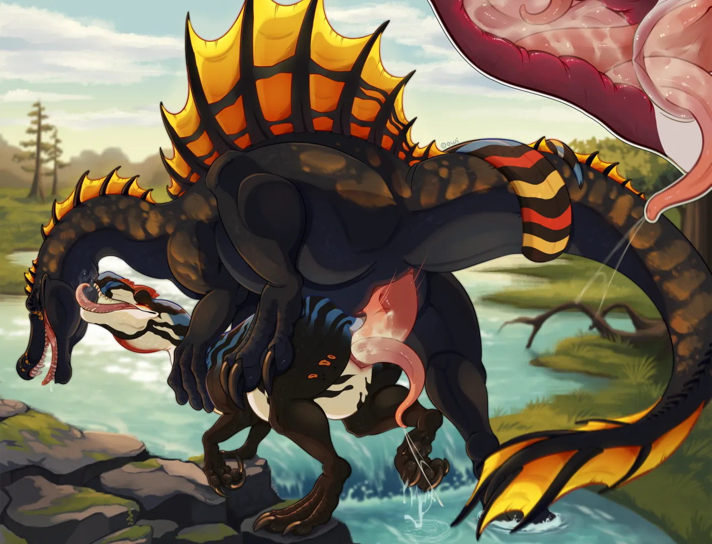 Spinosaurus and Allosaurus (owishka) [MM]