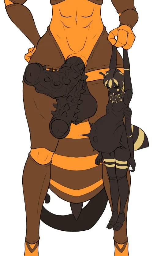 Spoils of war, otherwise known as a cute bee prince, wrecked.