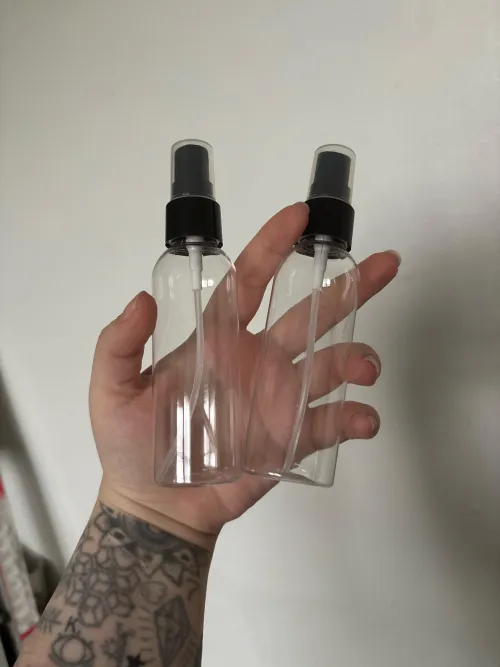 Spray bottles of golden lady water available upon request xx