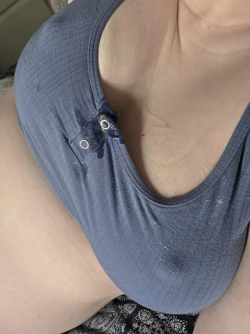 Spread most of it into my tits but some of it definitely got on my bra.
