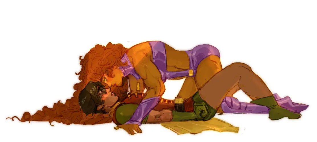 Starfire and Robin hot kiss