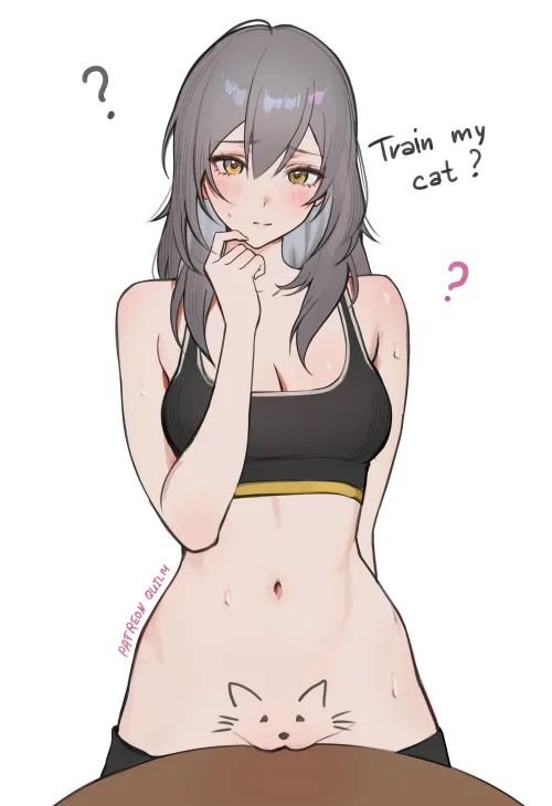 Stelle Training her cat