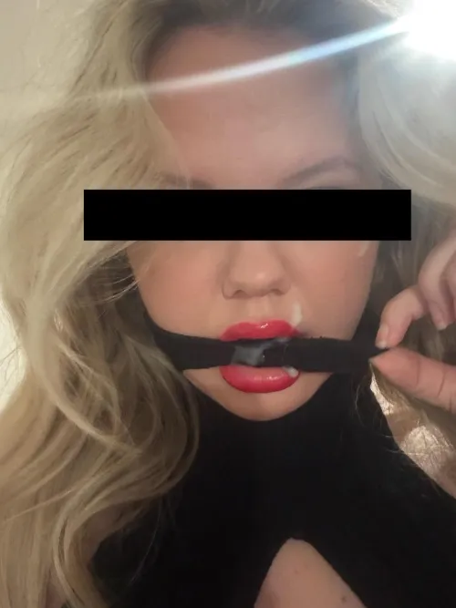 Still Came in My Mouth Even Though I Was Gagged with my Own Panties