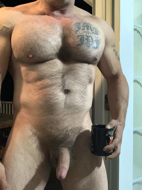 Straight single dad just having a coffee