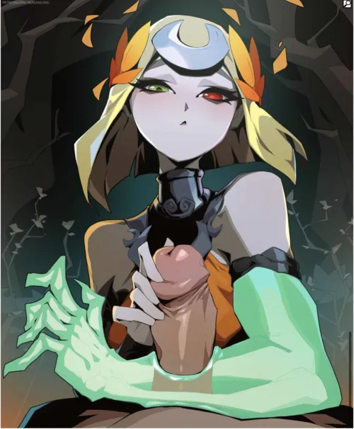 Straight through her