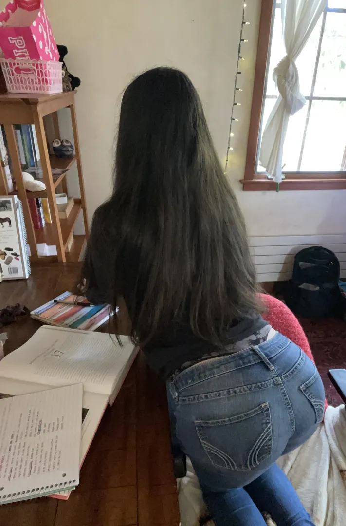 Study with me in my original hollister skinny jeans