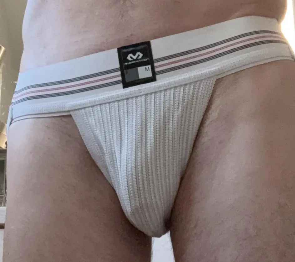 Subtle jockstrap bulge