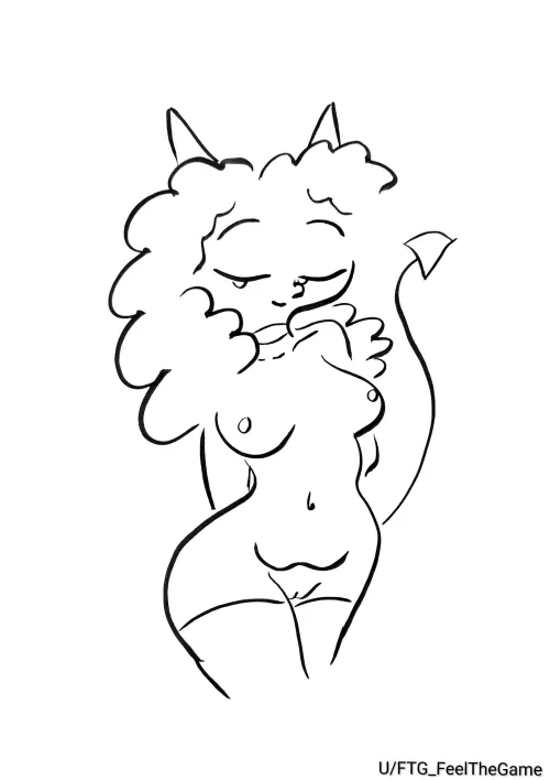 Succubus in simple bold lines.