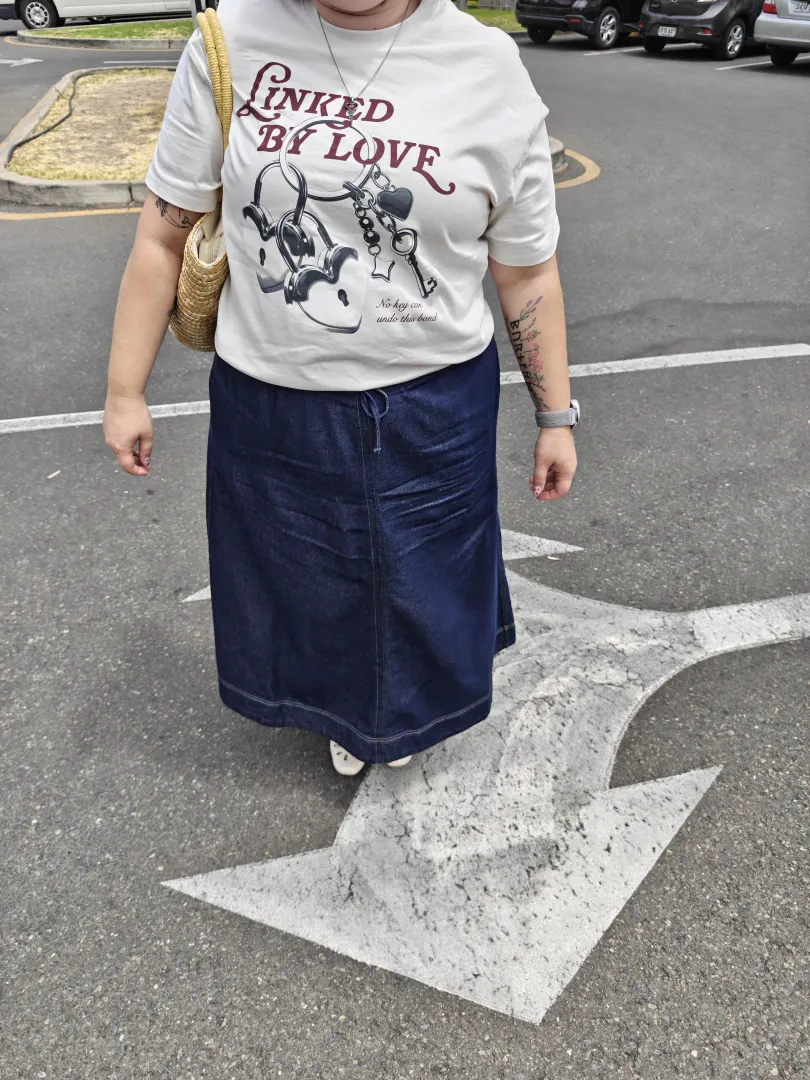 Such a subtle shirt that my wife bought while we were shopping last night & wore to do the grocery shopping today