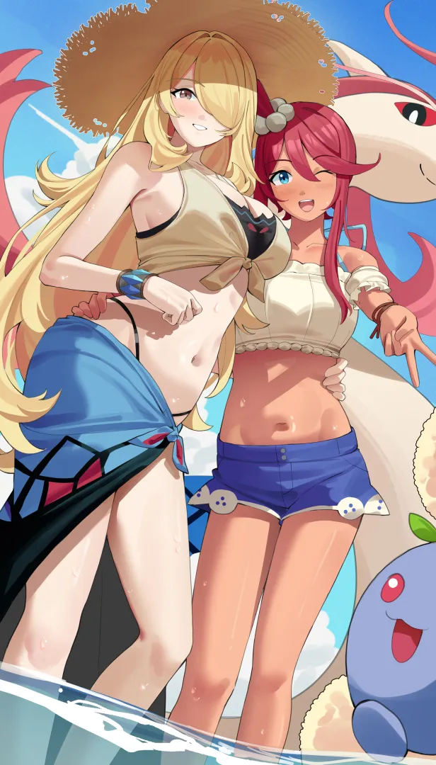 Summer Skyla and Cynthia [Pokemon]